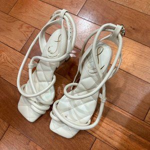 Sam Edelman Women's Maven Heeled Sandal color Ivory Size 5